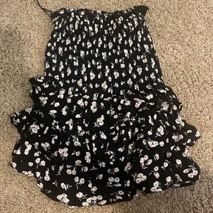 Floral print ocean drive ruffled skirt
